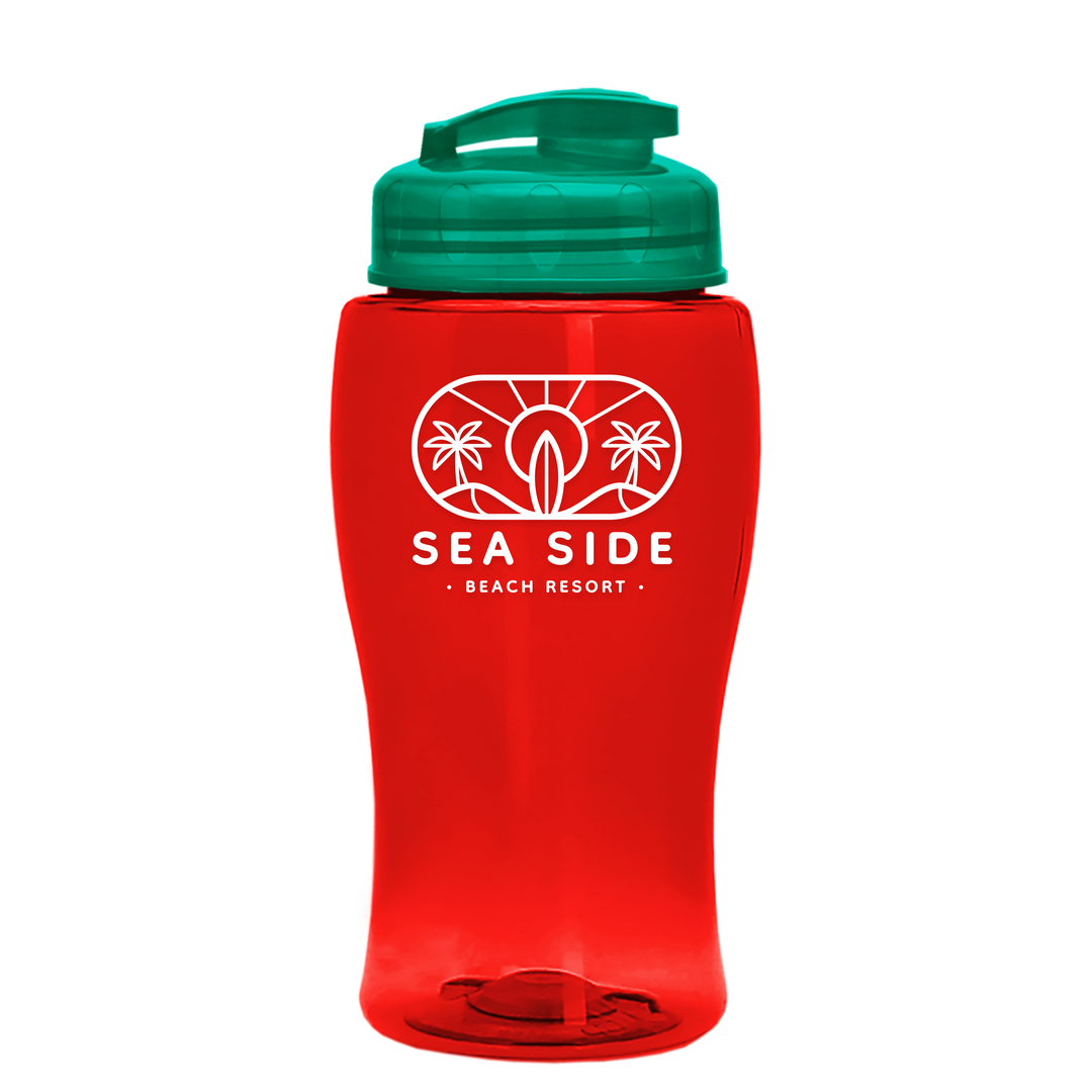 Poly-Pure Jr. - 18 oz. Transparent Bottle with USA Flip