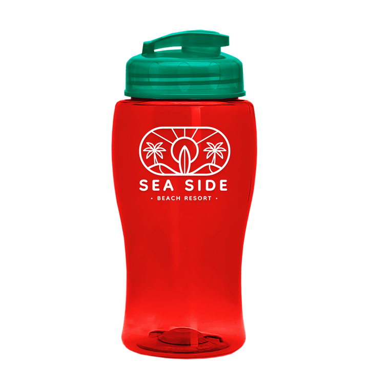 Poly-Pure Jr. - 18 oz. Transparent Bottle with USA Flip