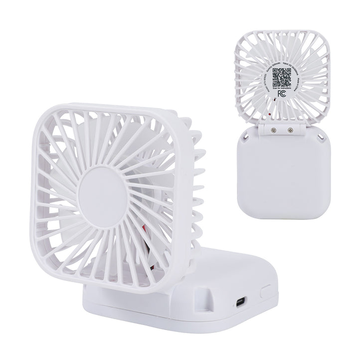 Whirlwind Mini Folding Rechargeable Fan with Lanyard