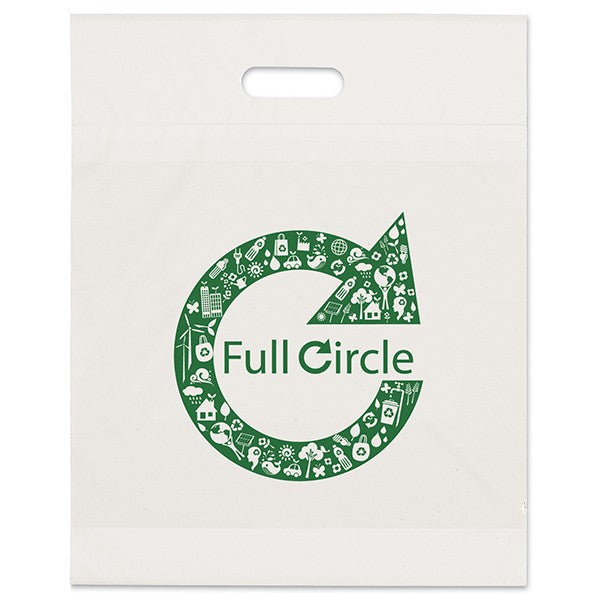 Eco Die Cut Handle Bag - 15W x 19H x 3 - Flexo Ink Print