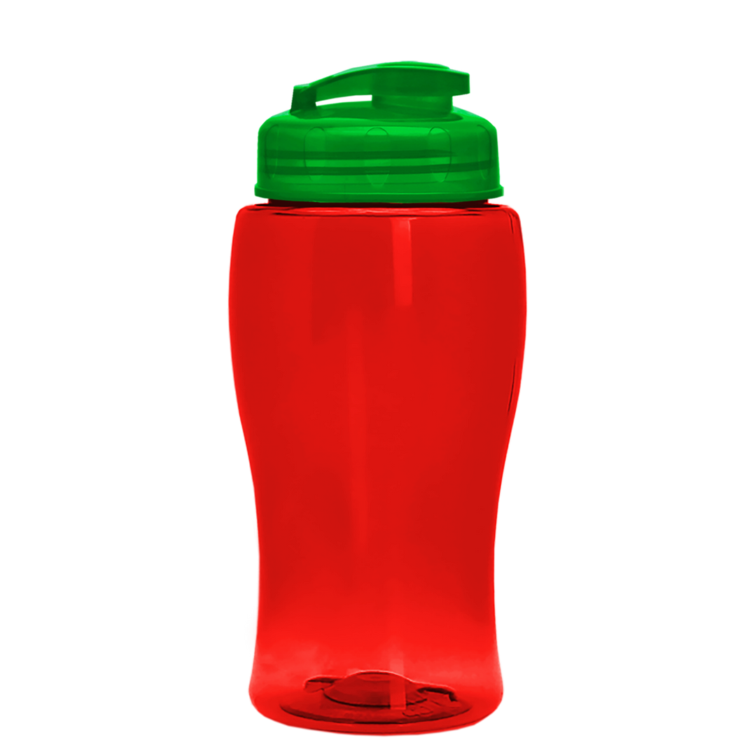Poly-Pure Jr. - 18 oz. Transparent Bottle with USA Flip
