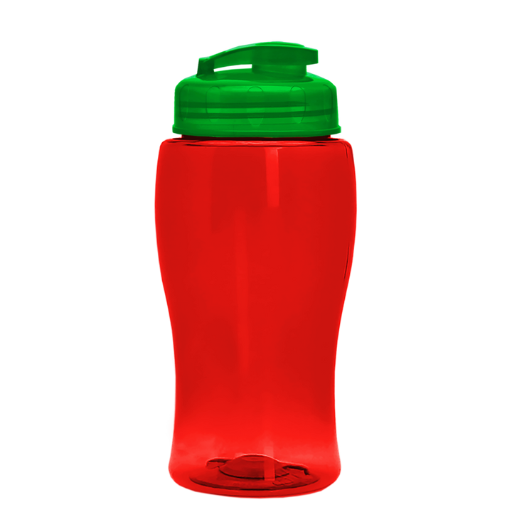 Poly-Pure Jr. - 18 oz. Transparent Bottle with USA Flip