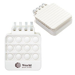 Square Spiral Notebook Push Pop