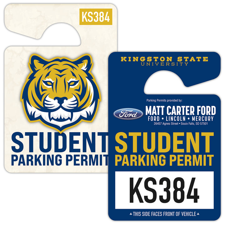Plastic Hang Tag / Parking Permit- 3x4.5 - UV Coated (1S)
