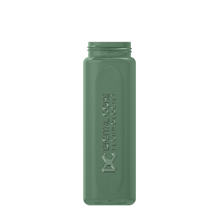 Garyline® Boss Embossed RPET Bottle with Flip-Straw, Swivel Handle Lid - 26 oz.