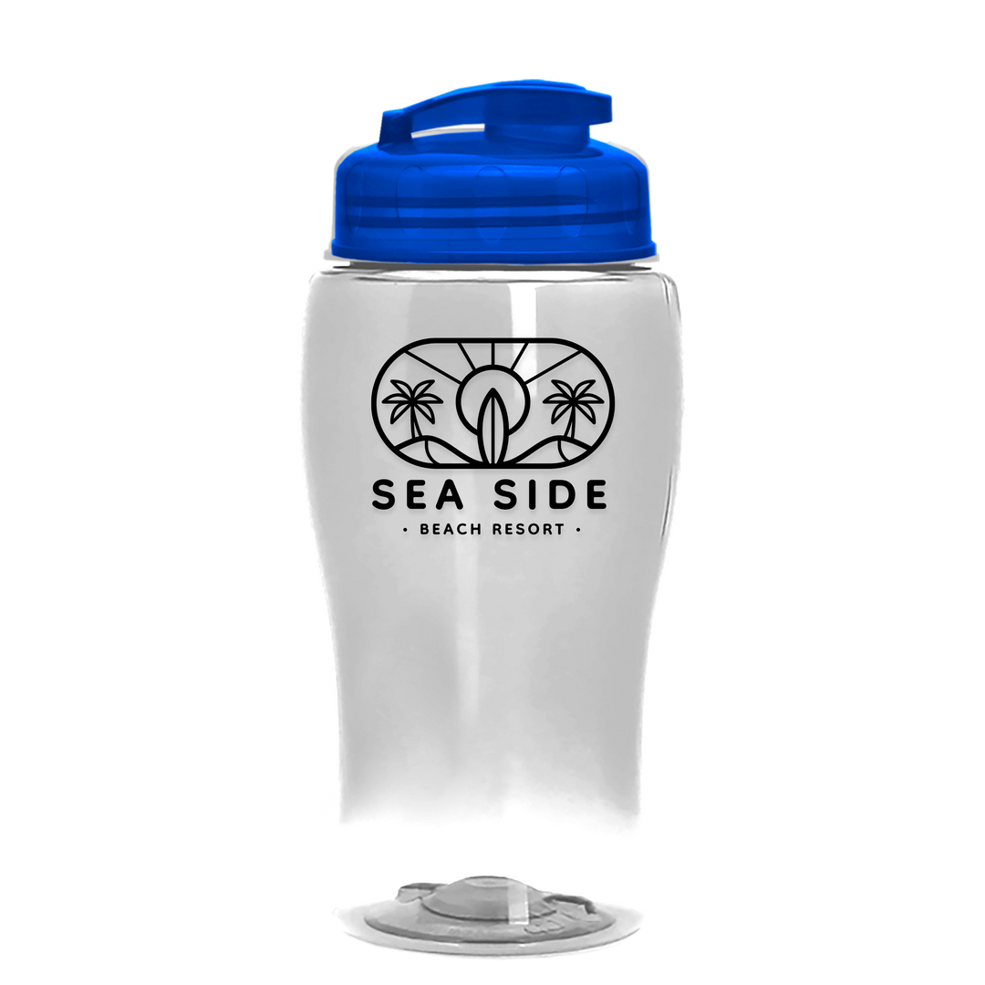 Poly-Pure Jr. - 18 oz. Transparent Bottle with USA Flip