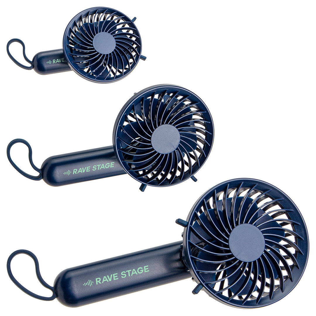 Quiet Breeze Rechargeable Hand Fan with Carabiner