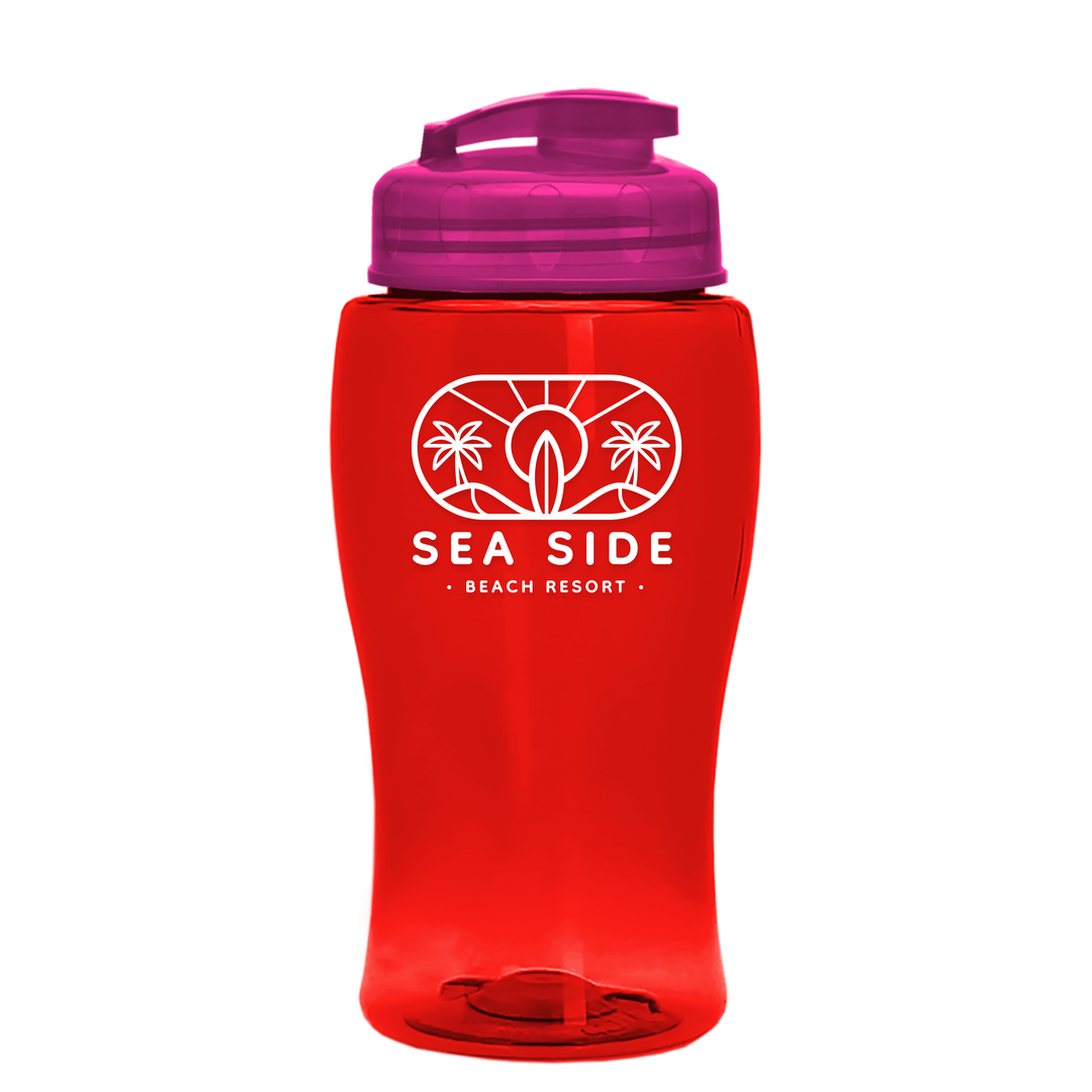 Poly-Pure Jr. - 18 oz. Transparent Bottle with USA Flip