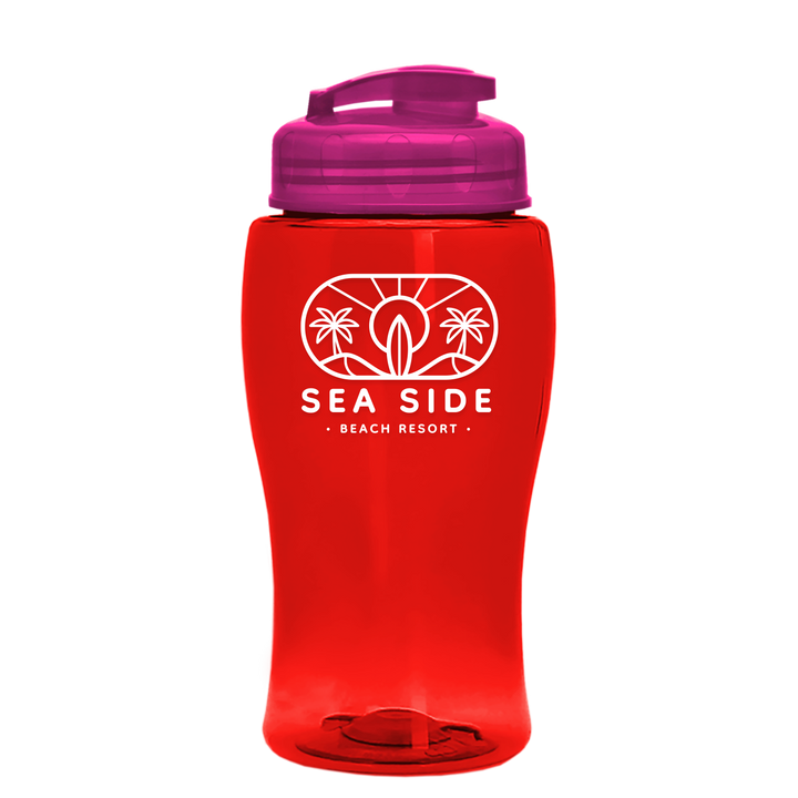 Poly-Pure Jr. - 18 oz. Transparent Bottle with USA Flip