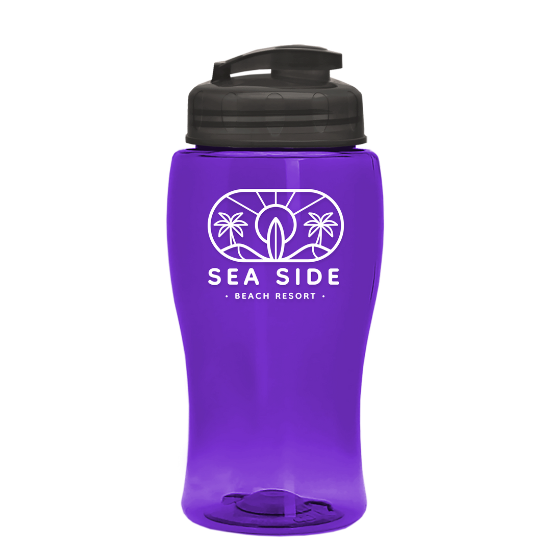 Poly-Pure Jr. - 18 oz. Transparent Bottle with USA Flip