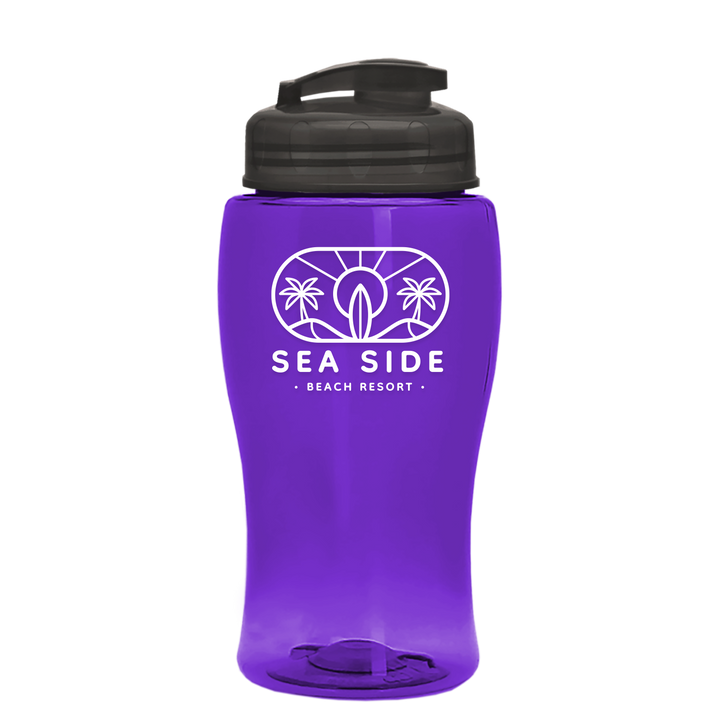 Poly-Pure Jr. - 18 oz. Transparent Bottle with USA Flip