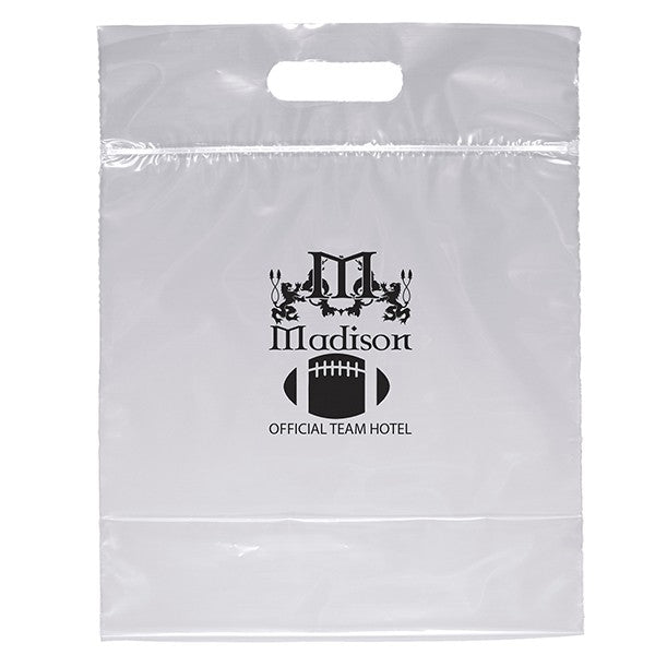 Zip-Close Die Cut Handle Bag - Flexo Ink Print