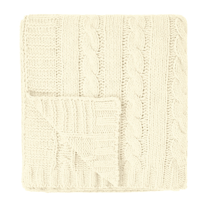 Cable Knit rPET Chenille Blanket