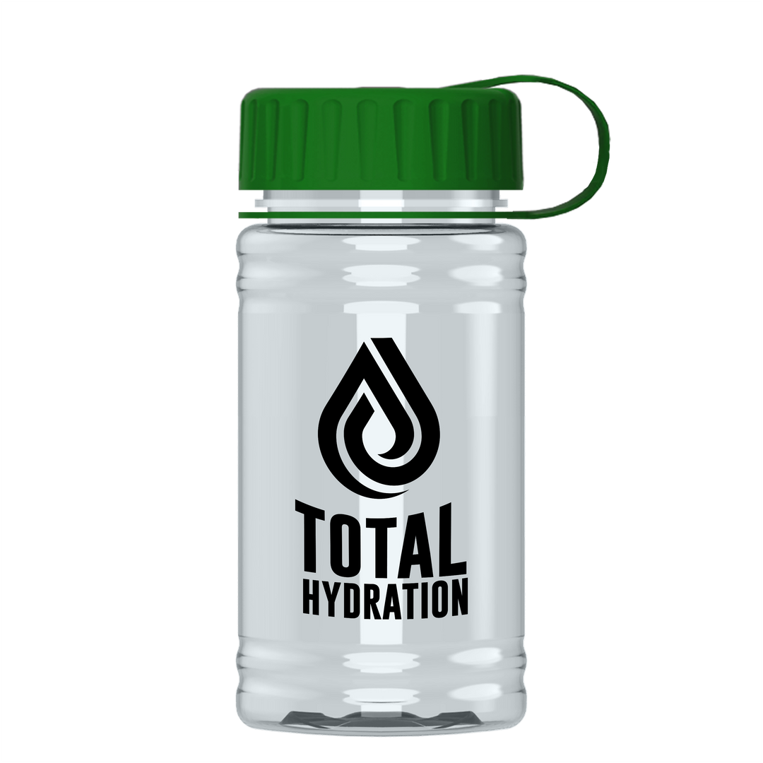 Mini RPET Bottle with Tethered Lid - 16 oz.