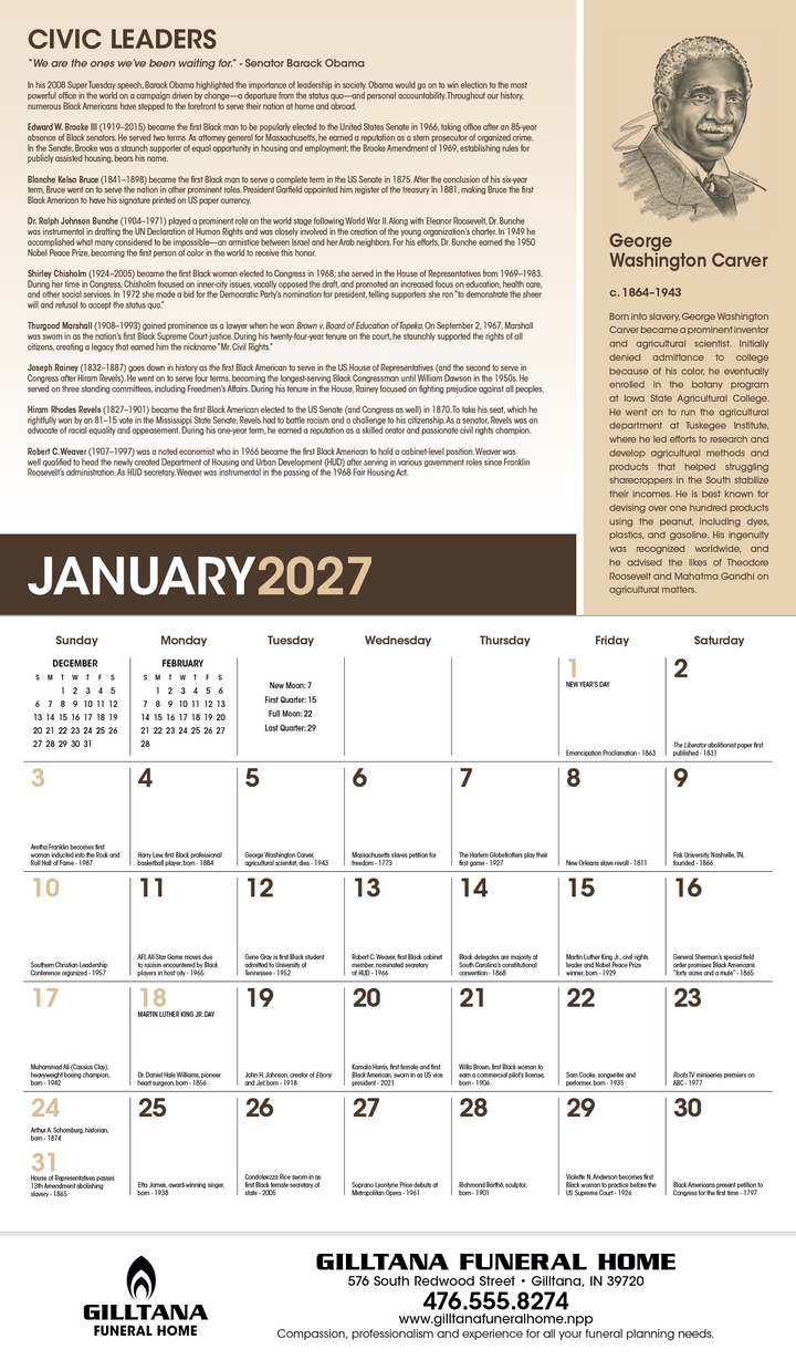 Triumph® Calendars African-American Heritage Barack Obama Calendar