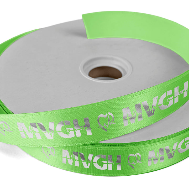 1" Badge Satin Ribbon - 100yd Roll - Foil Print