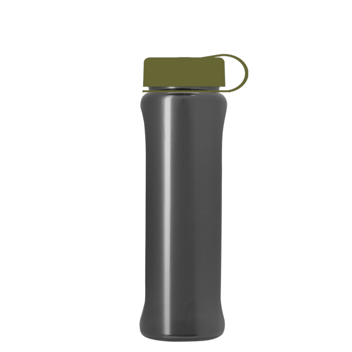 Boss Embossed RPET Bottle with Tethered Lid - 26 oz.