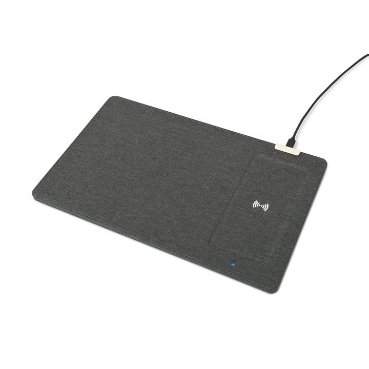 Eden Recycled Polyester Wireless Charging Mouse Pad