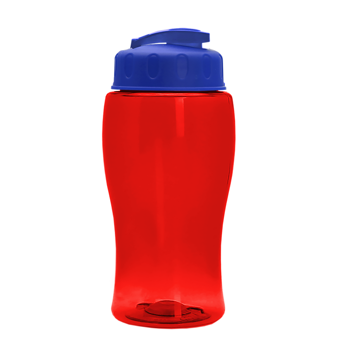 Poly-Pure Jr. - 18 oz. Transparent Bottle with USA Flip