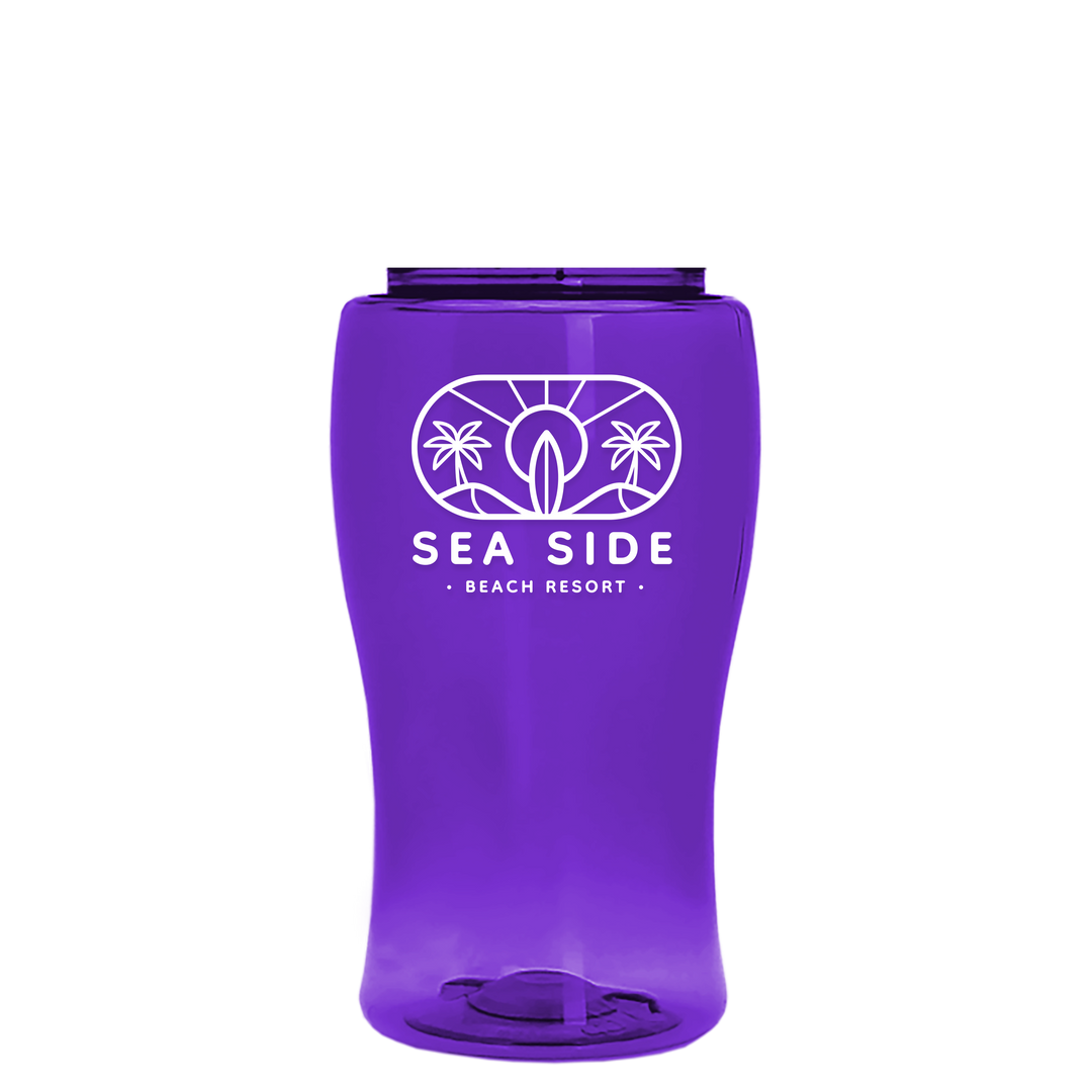 Poly-Pure Jr. - 18 oz. Transparent Bottle with USA Flip