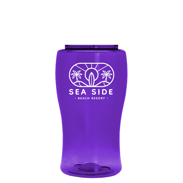 Poly-Pure Jr. - 18 oz. Transparent Bottle with USA Flip