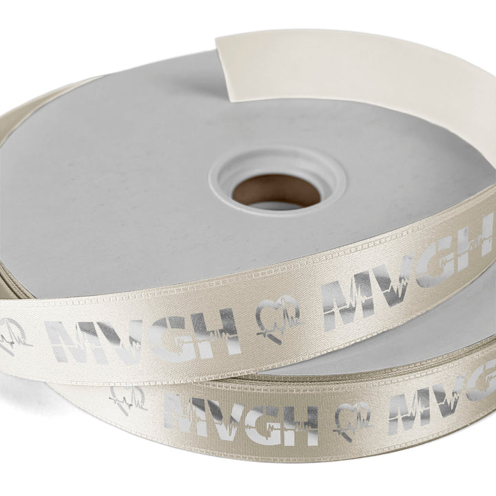 1" Badge Satin Ribbon - 100yd Roll - Foil Print