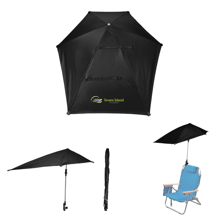 50" Arc SPF 50 Chair Umbrella With 100% rPET Canopy
