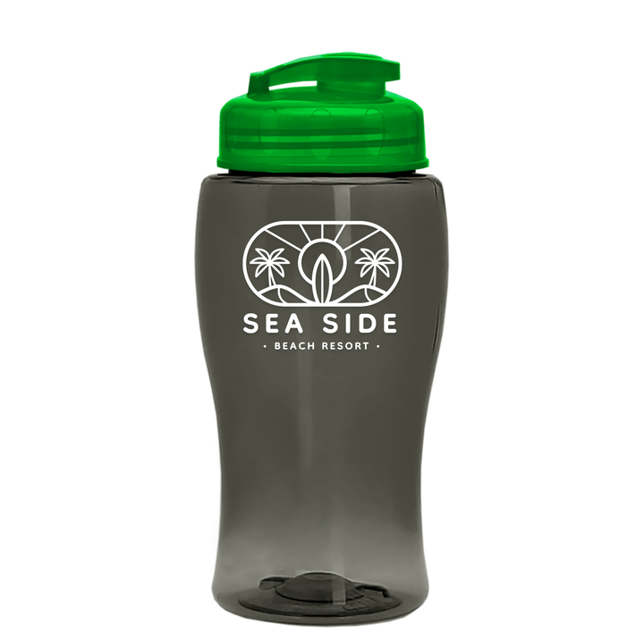 Poly-Pure Jr. - 18 oz. Transparent Bottle with USA Flip