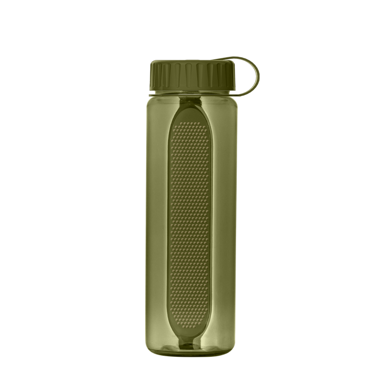 Boss Embossed RPET Bottle with Tethered Lid - 26 oz.