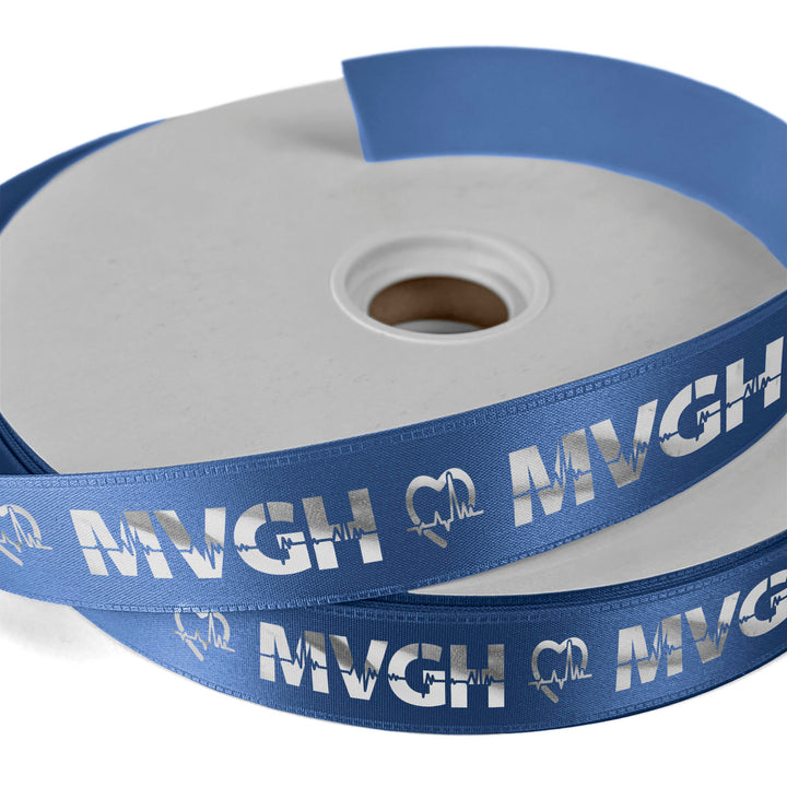 1" Badge Satin Ribbon - 100yd Roll - Foil Print