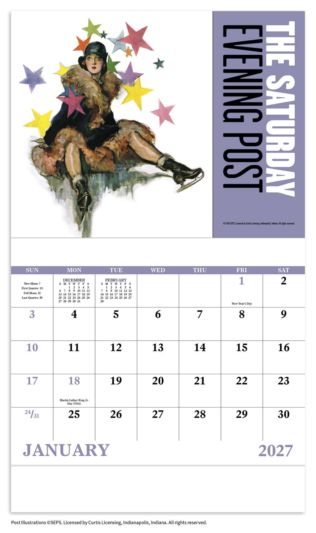 Good Value™ The Saturday Evening Post - Stapled Calendar