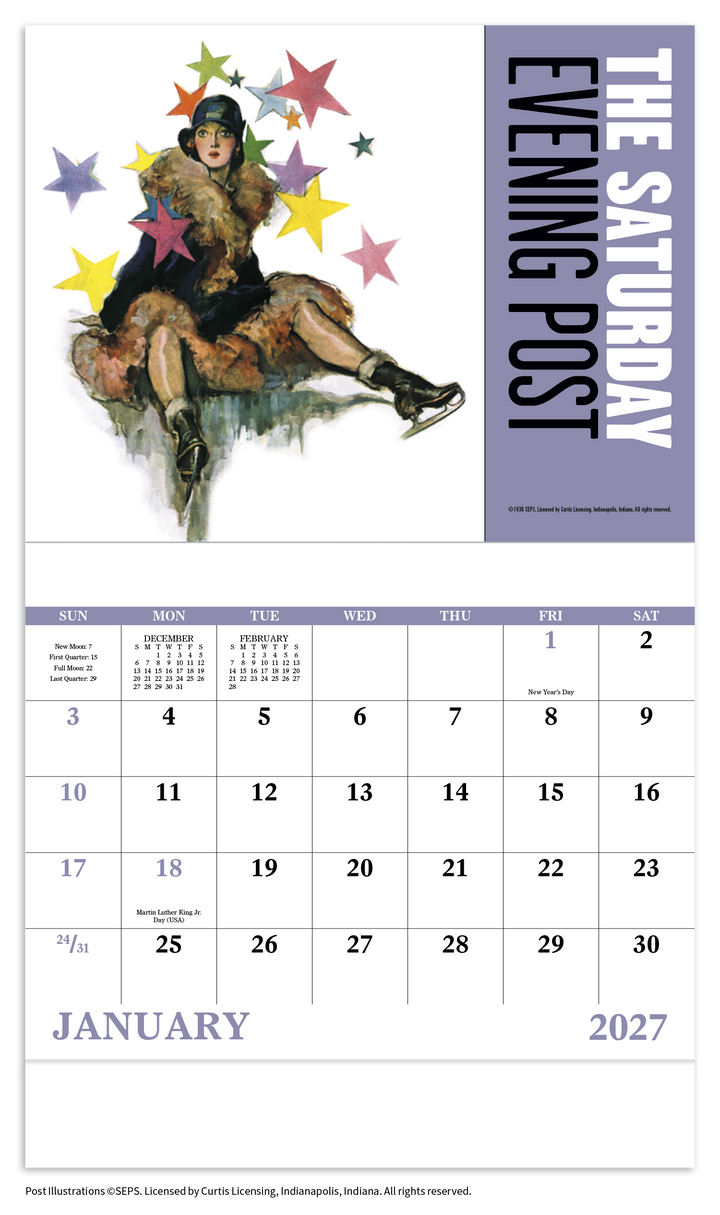 Good Value™ The Saturday Evening Post - Stapled Calendar