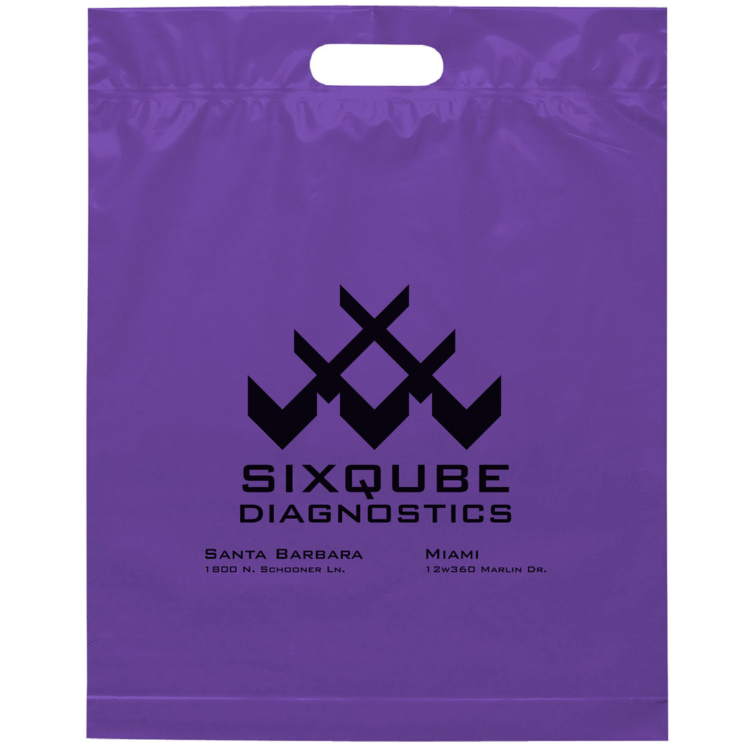 Die Cut Handle Bag - 15W x 19H x 3 - Flexo Ink Print