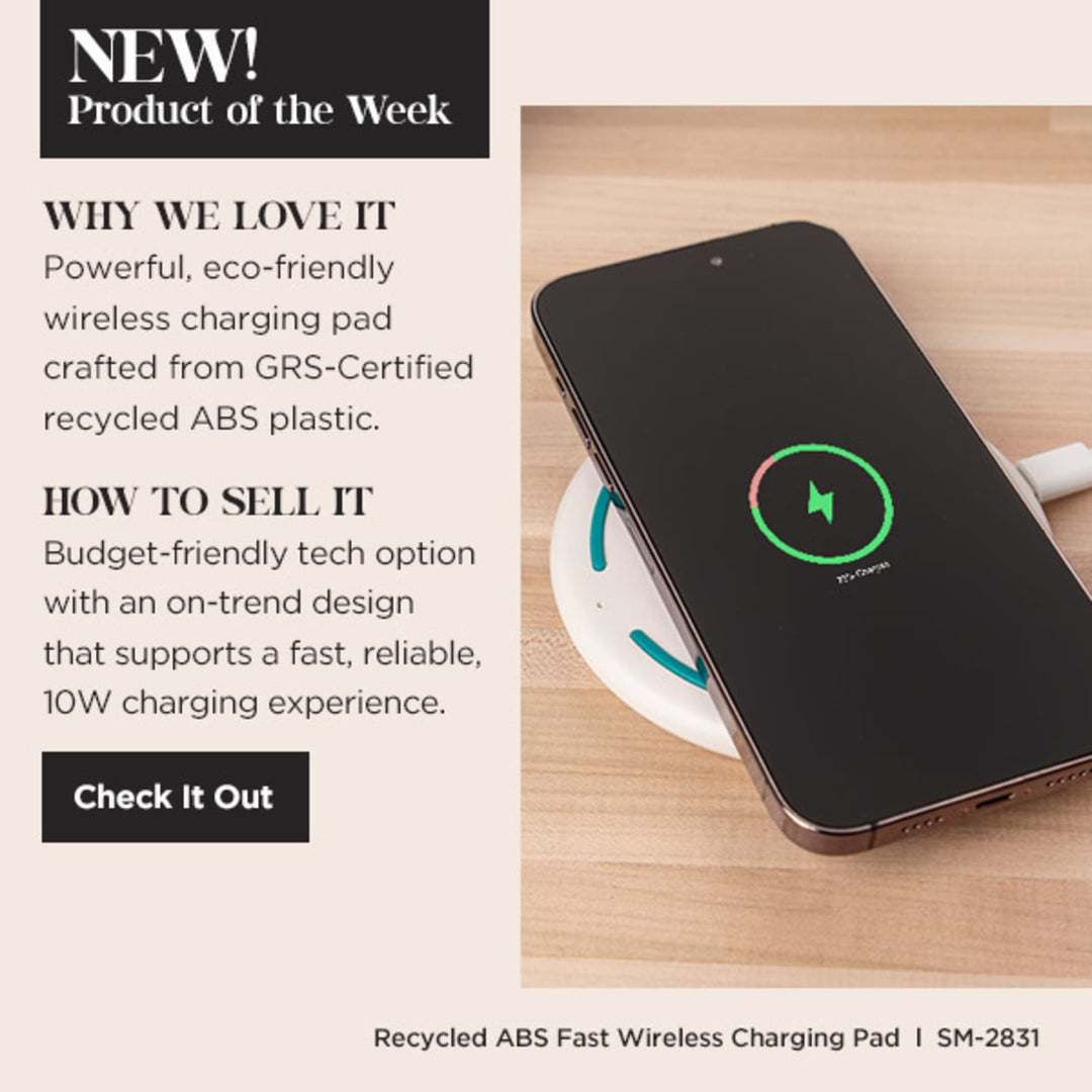 Recycled ABS Fast Wireless Charging Pad