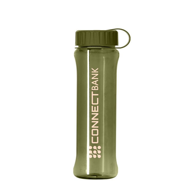 Boss Embossed RPET Bottle with Tethered Lid - 26 oz.