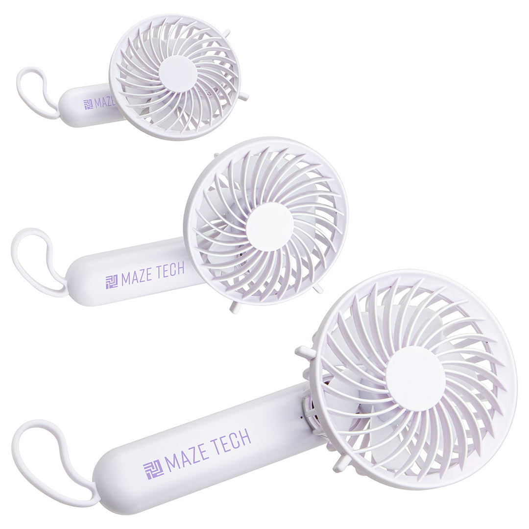 Quiet Breeze Rechargeable Hand Fan with Carabiner