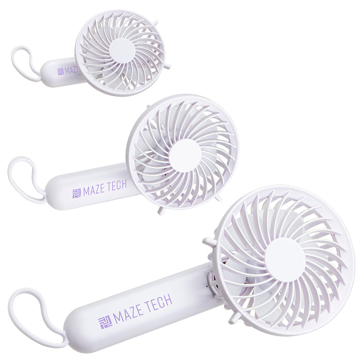Quiet Breeze Rechargeable Hand Fan with Carabiner