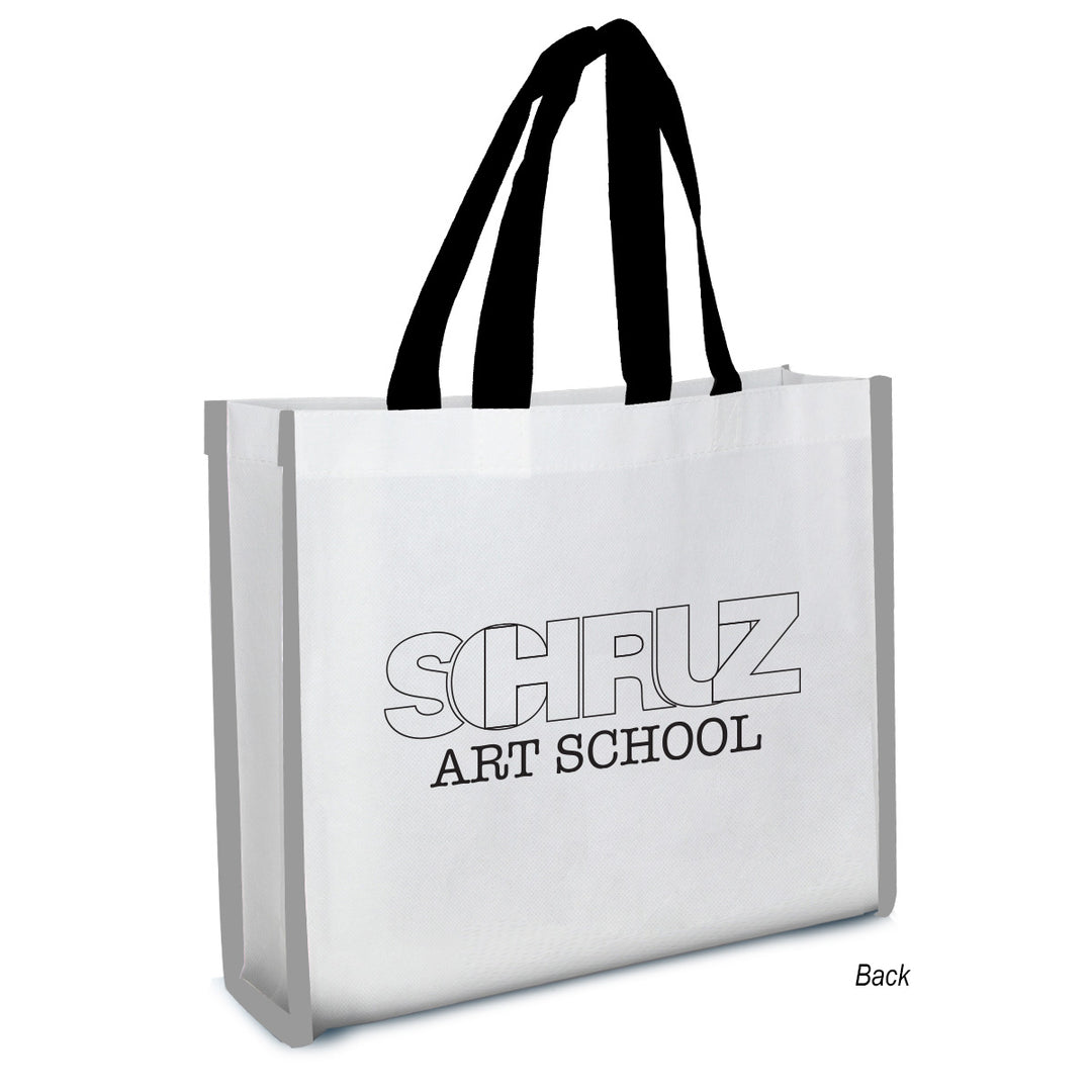 Reflective Non-Woven Coloring Tote Bag With Crayons