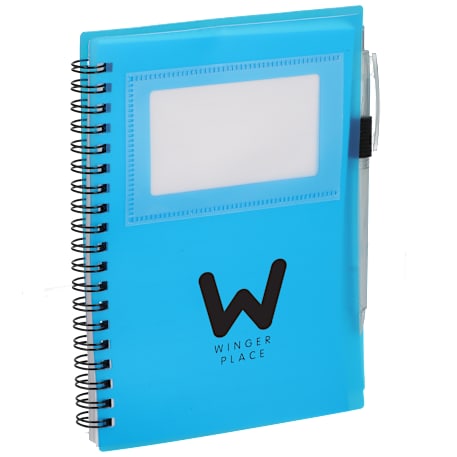 FSC® Recycled 5" x 7" Star Spiral Notebook with Pe
