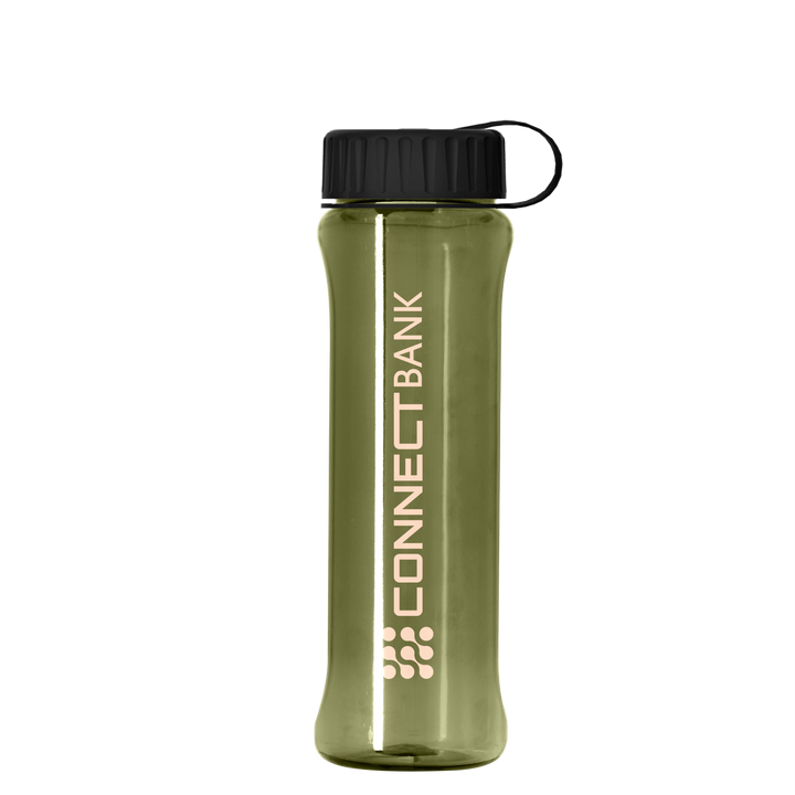 Boss Embossed RPET Bottle with Tethered Lid - 26 oz.