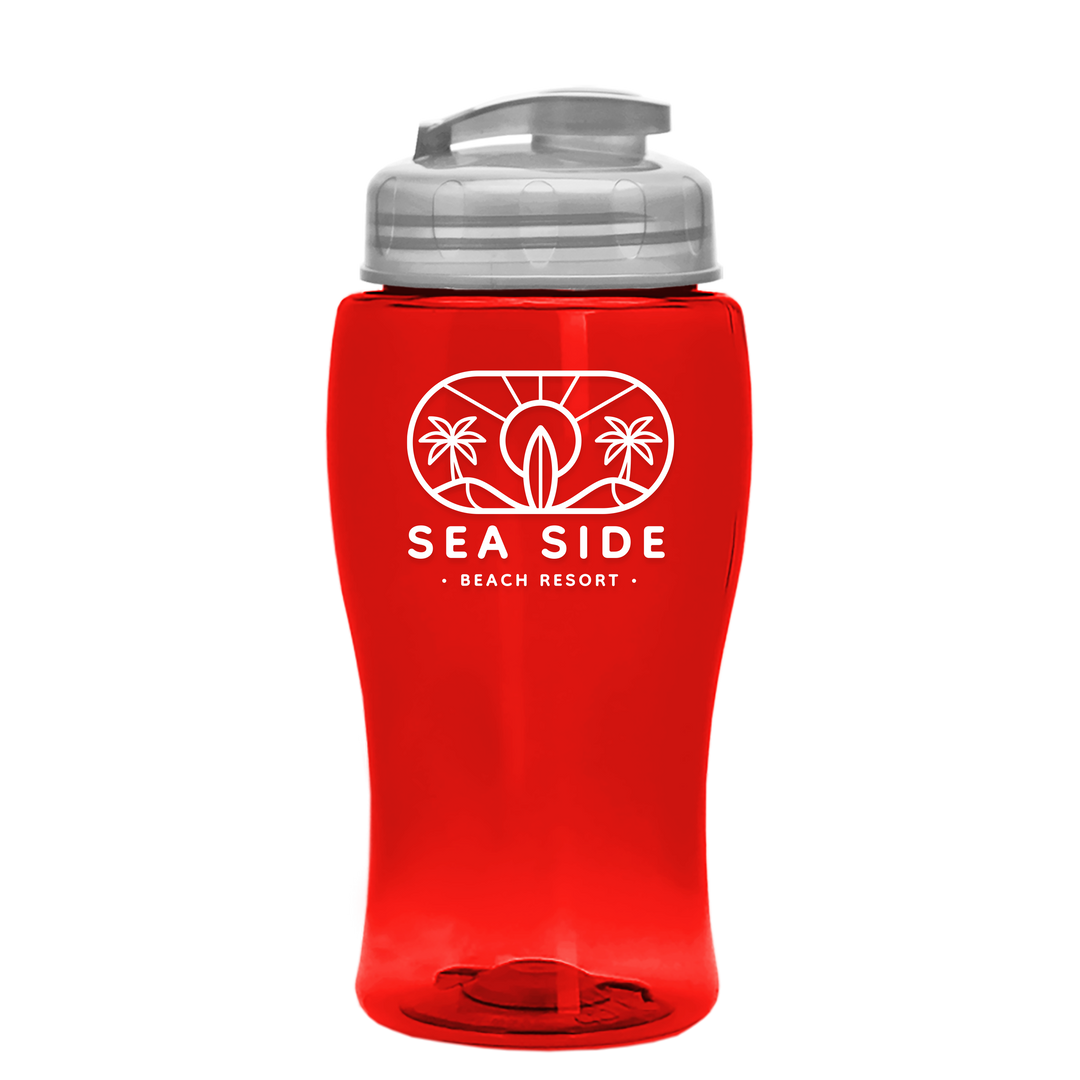 Poly-Pure Jr. - 18 oz. Transparent Bottle with USA Flip