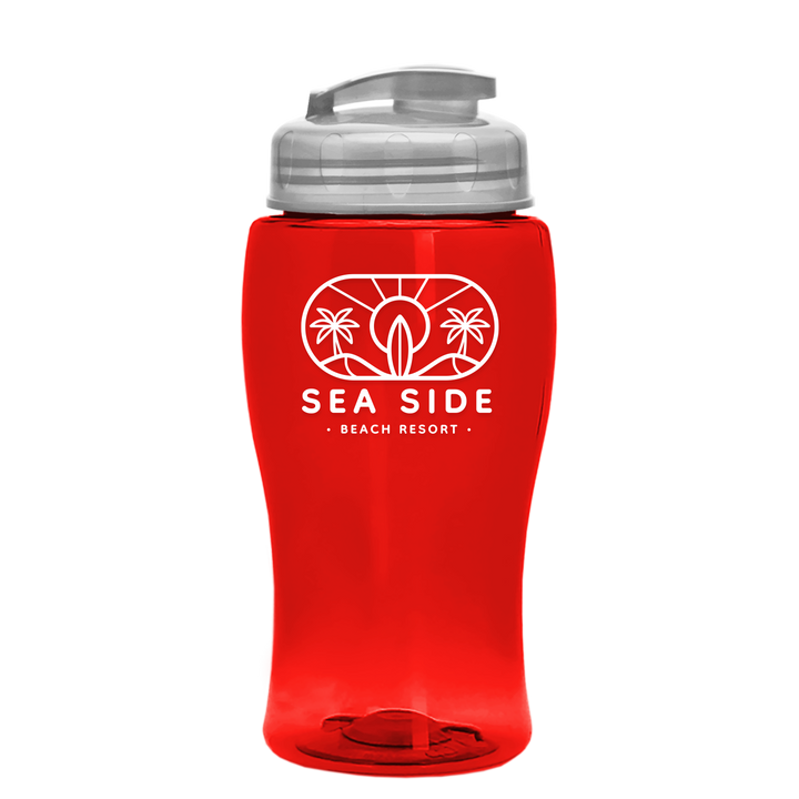 Poly-Pure Jr. - 18 oz. Transparent Bottle with USA Flip