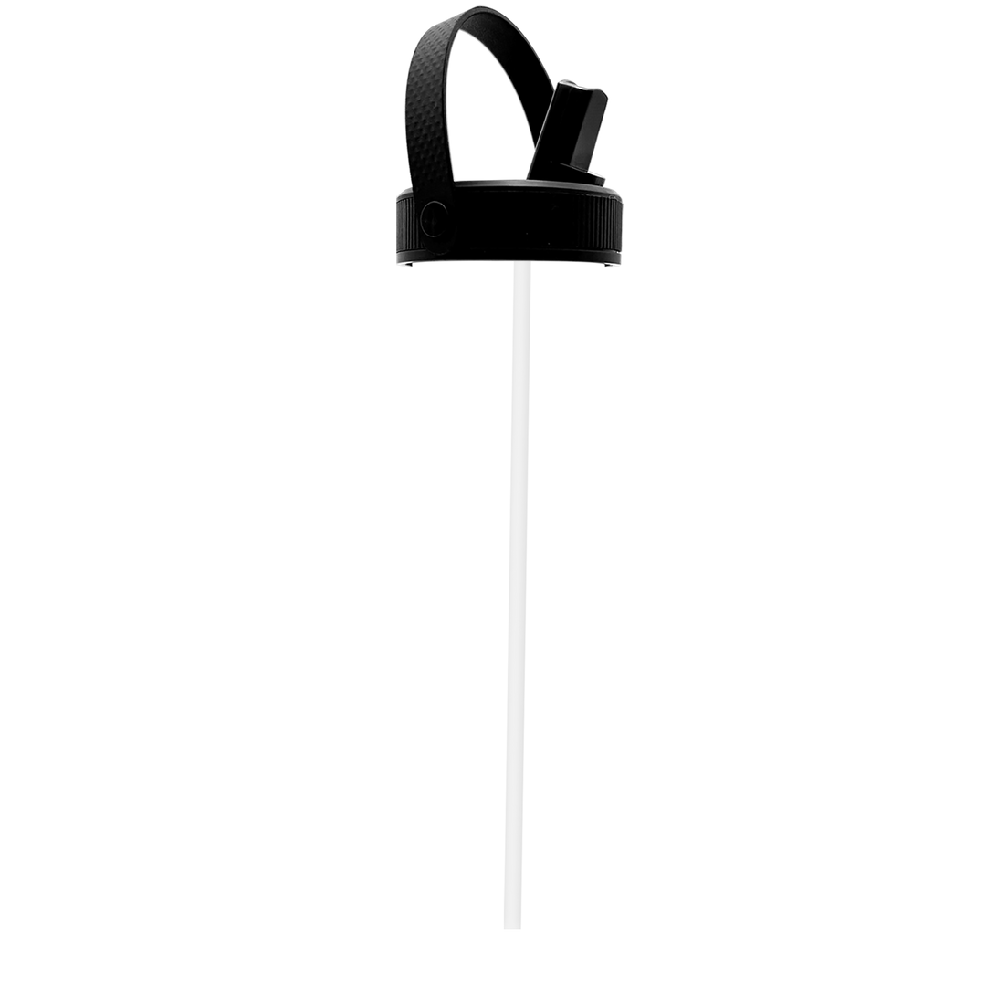 Garyline® Boss Embossed RPET Bottle with Flip-Straw, Swivel Handle Lid - 26 oz.
