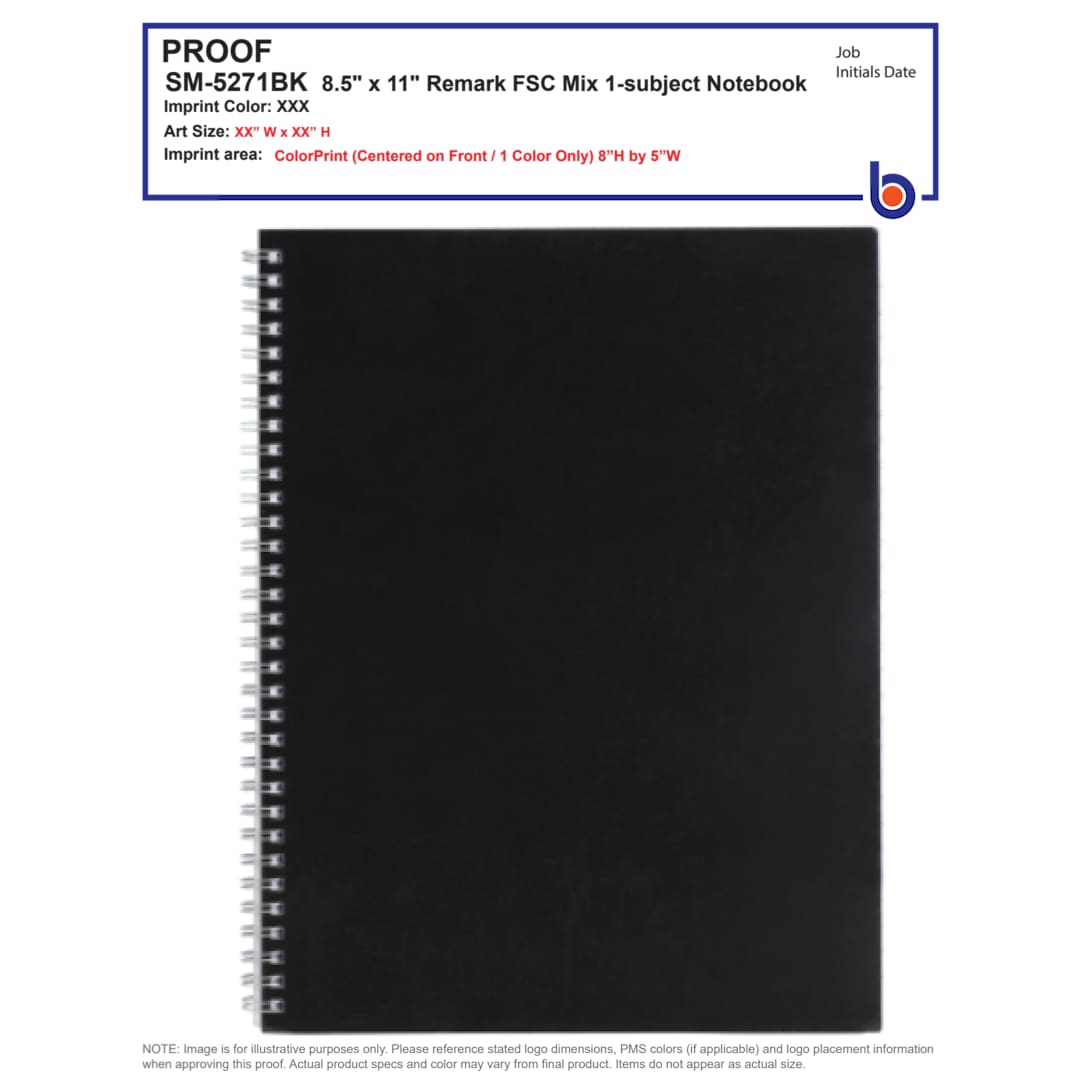 FSC® Mix 8.5" x 11" Remark 1-subject Notebook