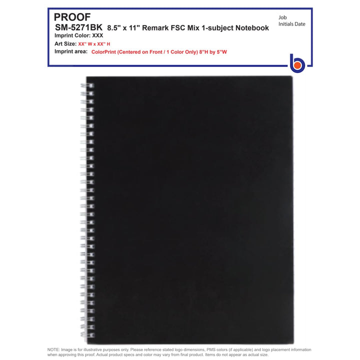 FSC® Mix 8.5" x 11" Remark 1-subject Notebook