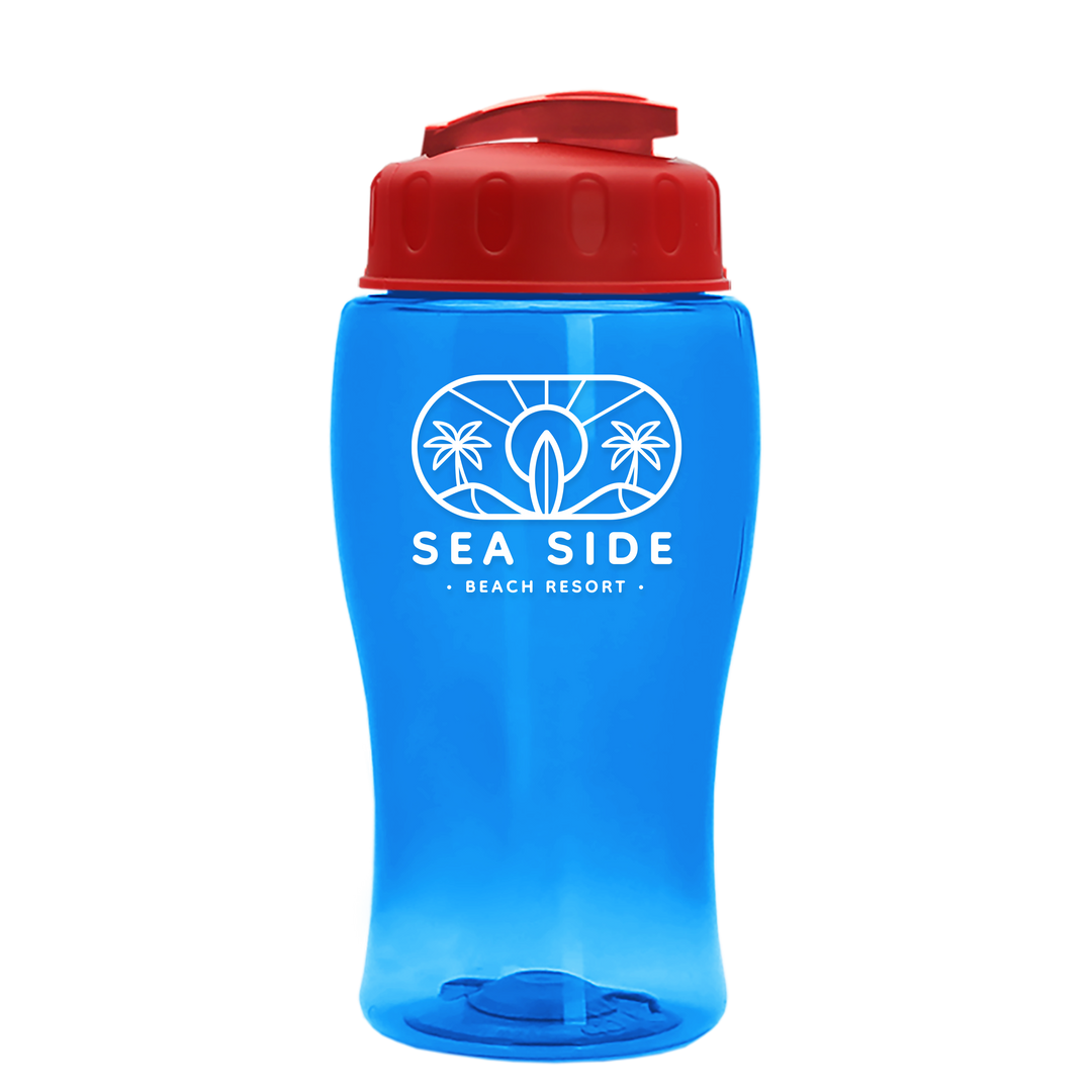 Poly-Pure Jr. - 18 oz. Transparent Bottle with USA Flip