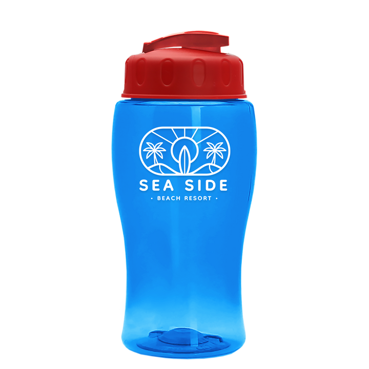 Poly-Pure Jr. - 18 oz. Transparent Bottle with USA Flip