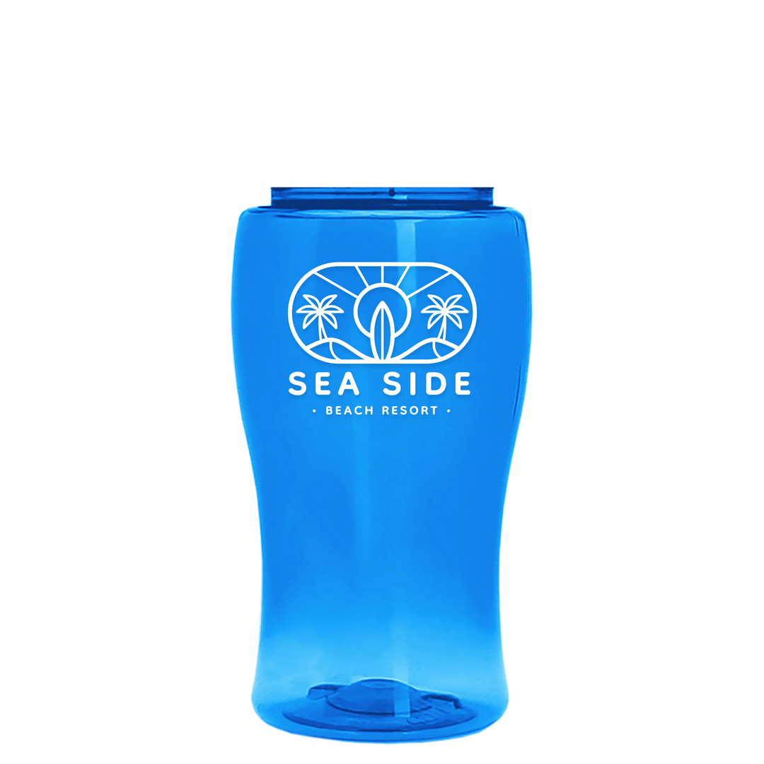 Poly-Pure Jr. - 18 oz. Transparent Bottle with USA Flip