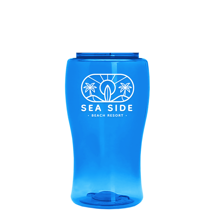 Poly-Pure Jr. - 18 oz. Transparent Bottle with USA Flip
