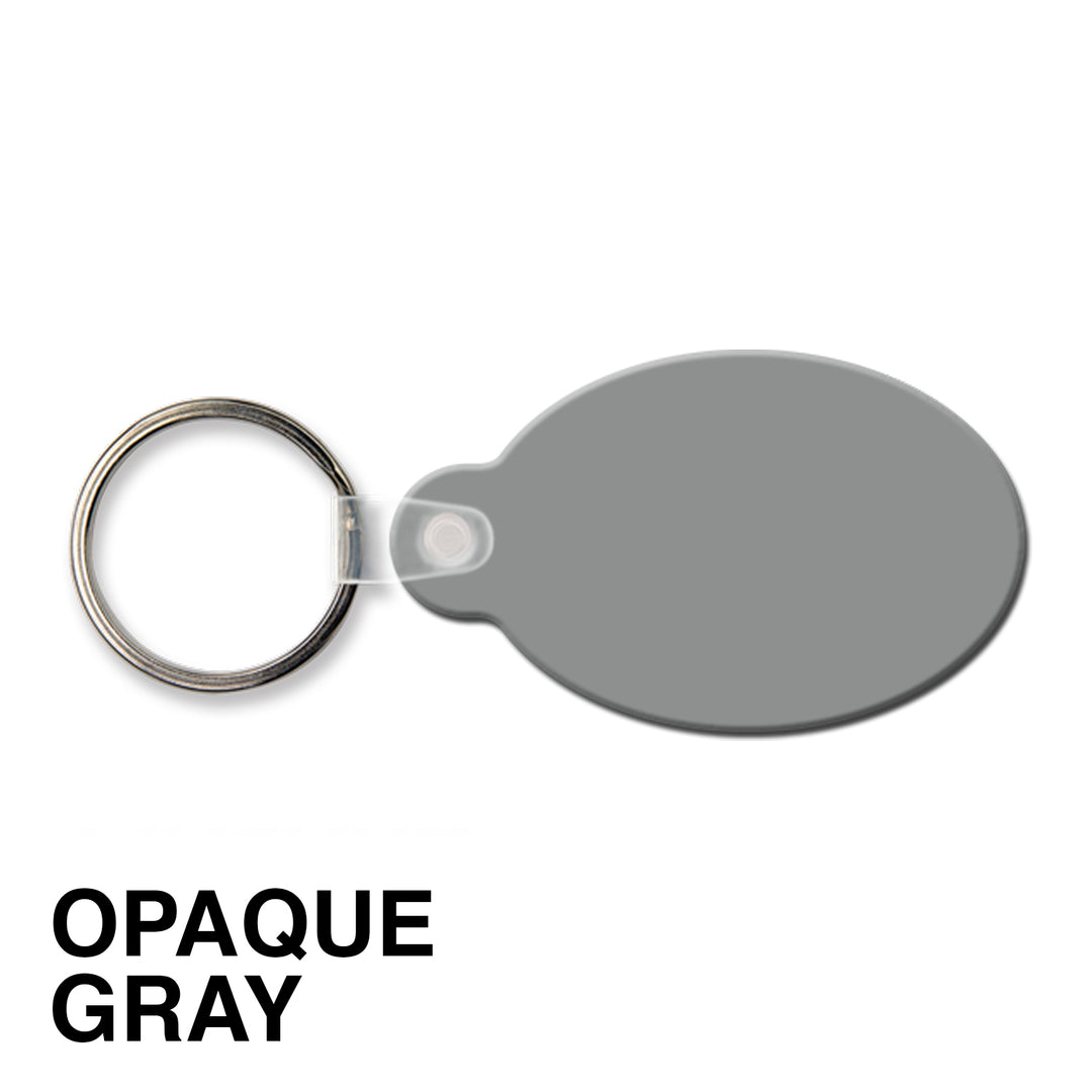 Oval w/Tab Key Tag (Spot Color)